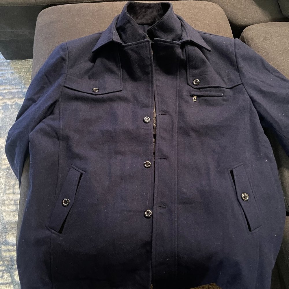 Plus Size Men's Woolen Coat Casual Collar Jacket